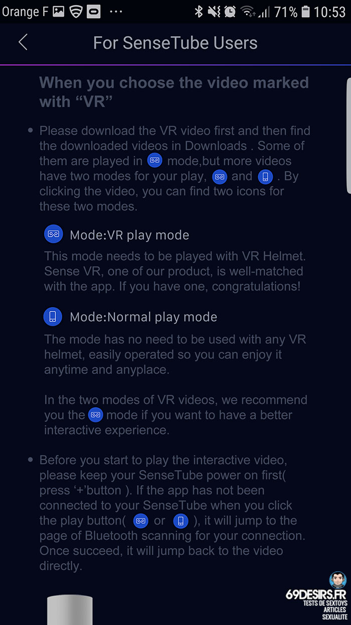 senselovers - configuration des vidéos en VR
